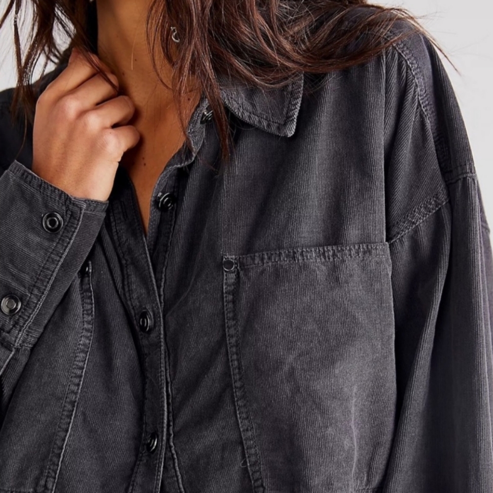 Free People Corduroy Oversize Top/Jacket